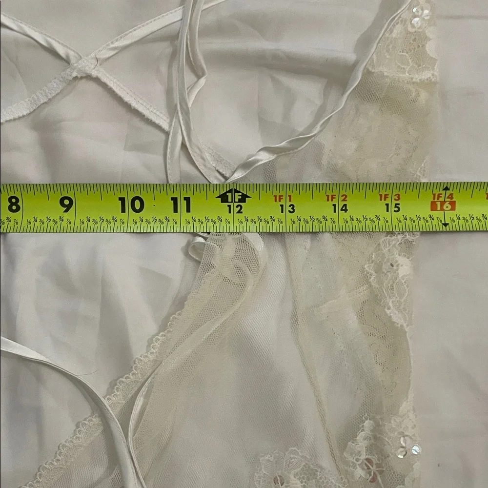 Victoria's Secret Satin Gown Robe Set Womens M/L Bride Lace Elegant - Picture 9 of 16